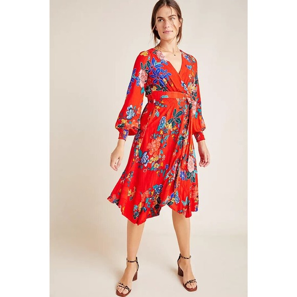 by Anthropologie Boswell Textured Wrap Tunic Faux Wrap Dress Plus Size 24W - Picture 3 of 16